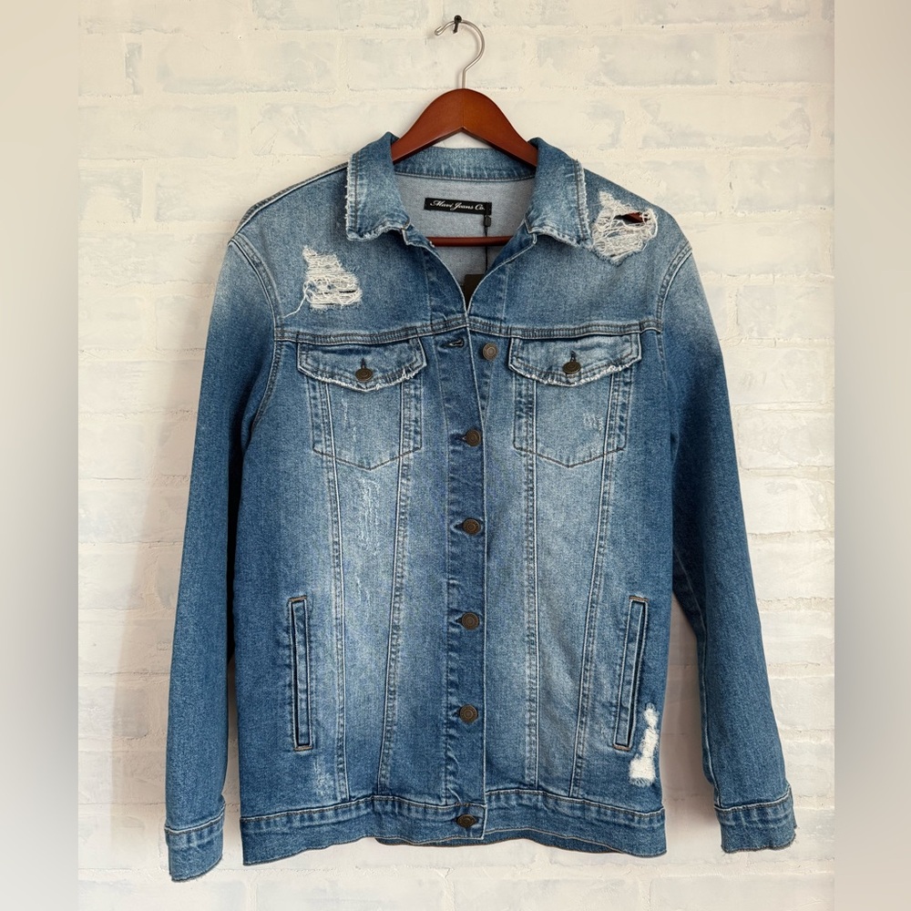 Mavi Distressed Blue Denim Jacket